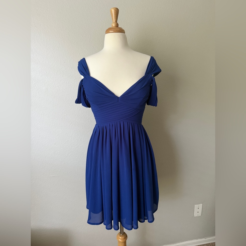 Lulu’s Royal Blue Fit & Flare Skater Dress – Size M